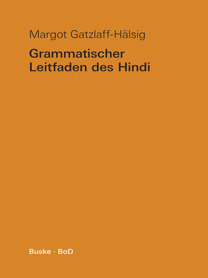 cover image of Grammatischer Leitfaden des Hindi